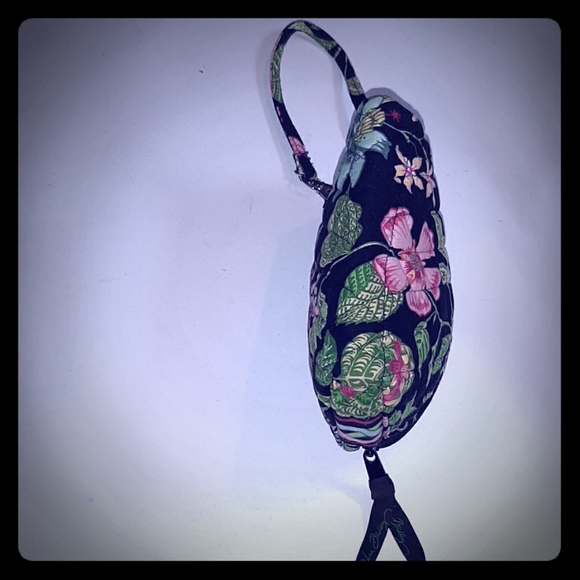 Vera Bradley Botanica Cosmetic Bag - Pink and Green on Black - Picture 5 of 8